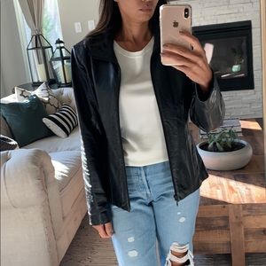 100% Leather black jacket